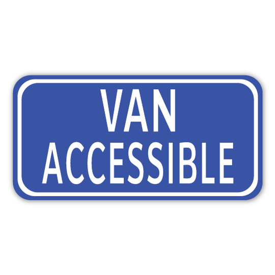 Van Accessible Sign 12" x 6" (HC - 20) - Blue Ridge Sign Supply Inc