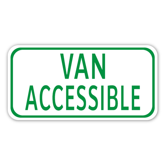 Van Accessible Sign 12" x 6" (HC - 22) - Blue Ridge Sign Supply Inc