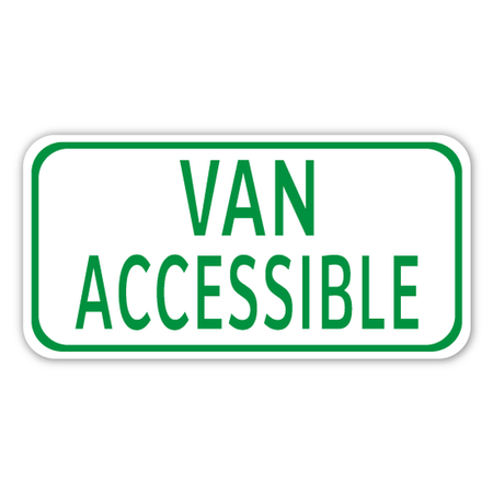 Van Accessible Sign 12" x 6" (HC - 22) - Blue Ridge Sign Supply Inc