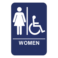 Women's Handicap Restroom ADA Sign - Blue Ridge Sign Supply Inc