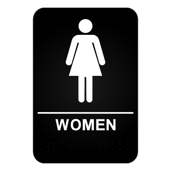 Womens Restroom ADA Sign - Blue Ridge Sign Supply Inc
